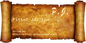 Pittel Júlia névjegykártya
