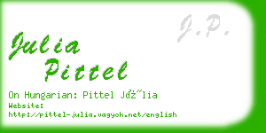 julia pittel business card